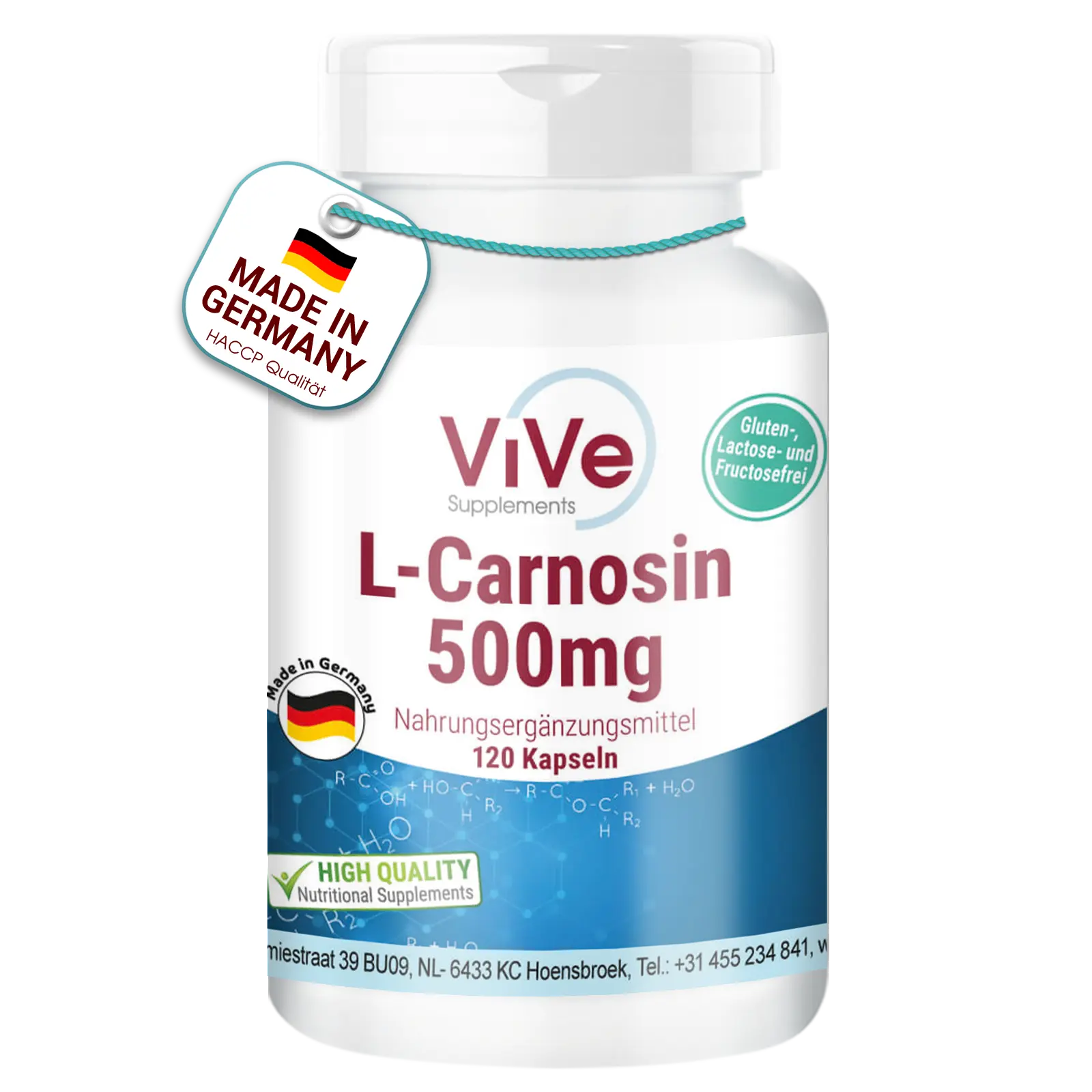 L-Carnosine 500mg - 60 capsules