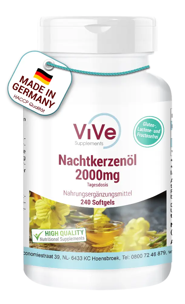 Nachtkerzenöl 2000mg - 240 Softgels | Vive Supplements