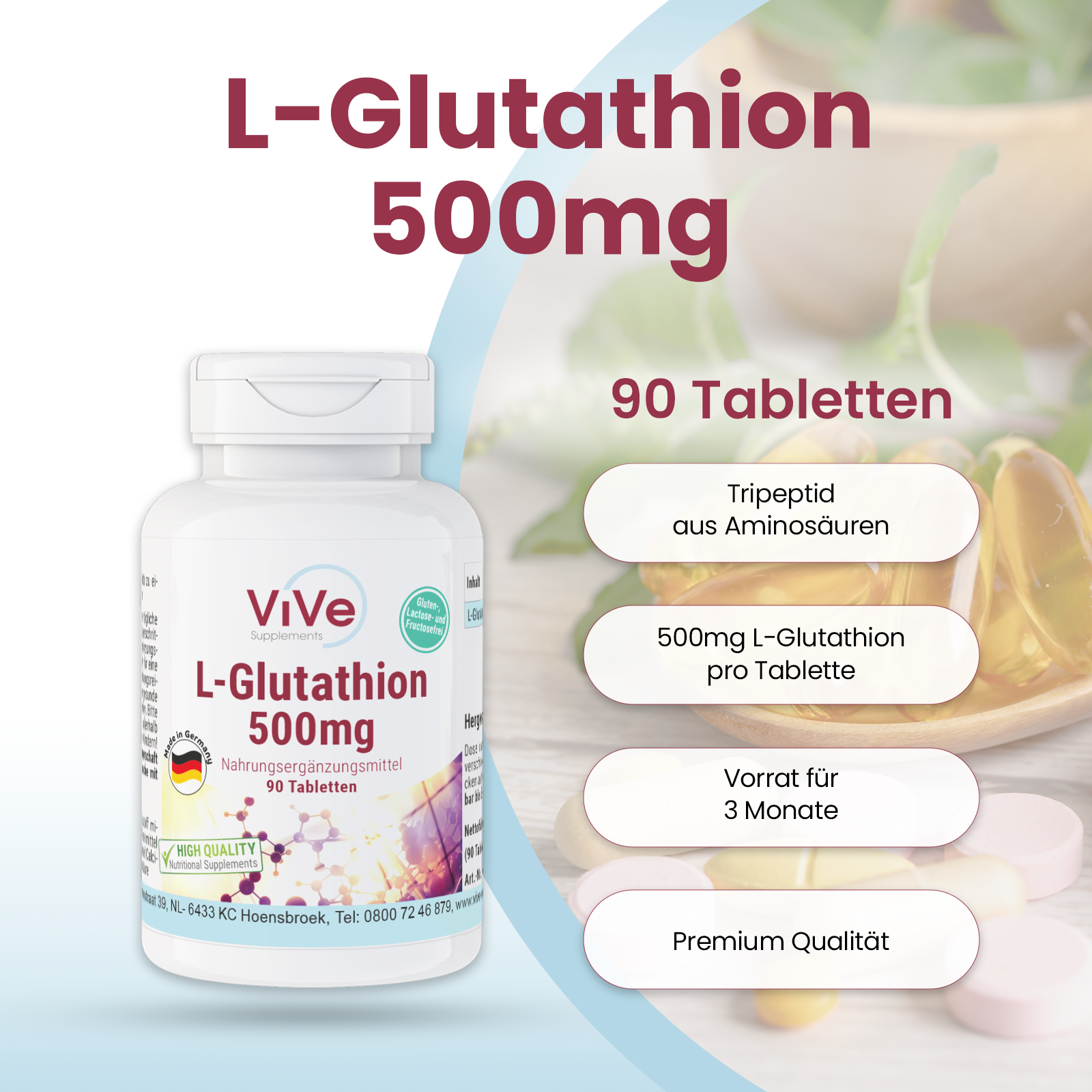 L-Glutathione 500mg