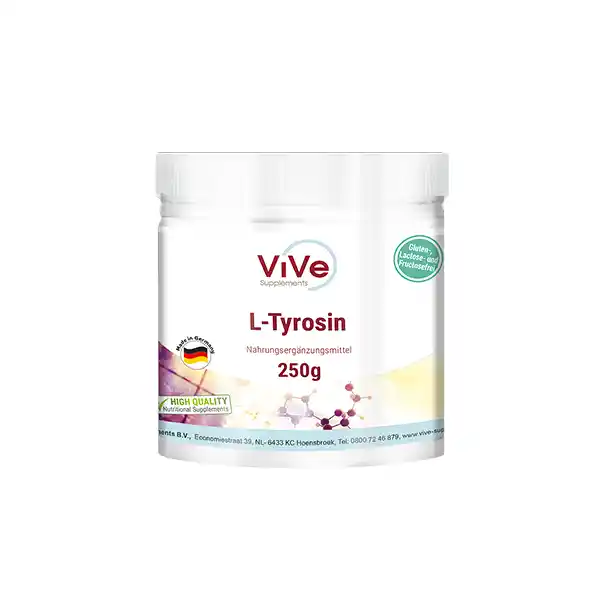 L-Tyrosin Pulver 250g + Vitamin B6 | Vive Supplements L-Tyrosin Pulver 250g + Vitamin B6 | Vive Supplements