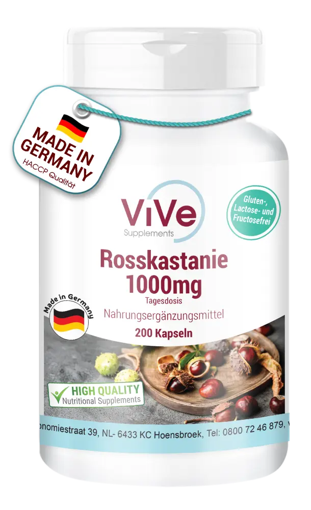 Rosskastanie 1000mg 200 Kapseln | Vive Supplements