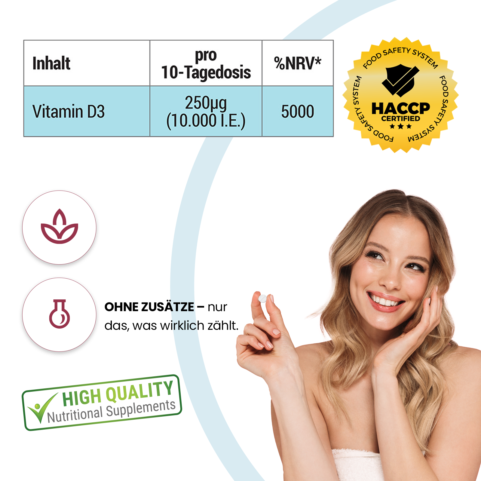 Vitamina D3 10.000 U.I. - 200 compresse | Vive Supplements