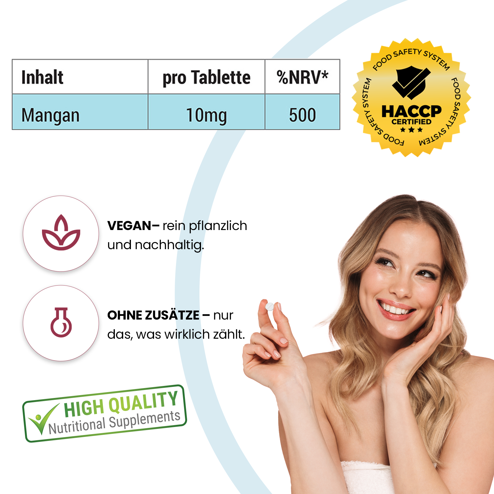 Manganese 10mg - 200 Tablets | Vive Supplements