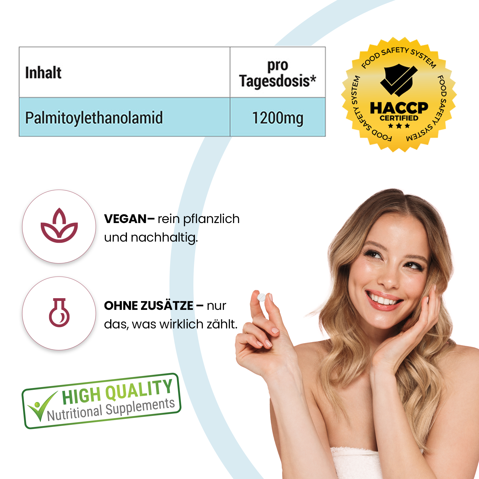 PEA 1200mg - 240 Film-Coated Tablets | Vive Supplements