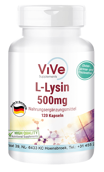 L-Lysin 500mg - 120 Kapseln - Sale - MHD 04/25
